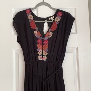 Black Jumpsuit XS New Francescas Floral Detail